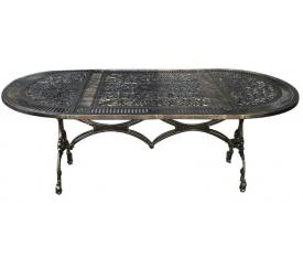 100x200 cm. Oval Döküm Bahçe Masası Çeşitleri MS12