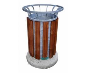 Beton Ayaklı Metal Dış Mekan Çöp Kovası / BÇ11