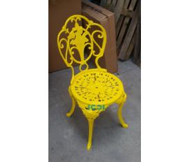 Sarı Renk Kolsuz Güllü Sandalye Modeli SN14 SARI