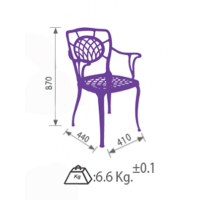 Ferforje Masa Sandalye Fiyatları / Kollu Armonya Sandalye SN11