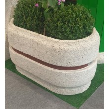 100 CM. Oval Beton Çiçeklik Modeli