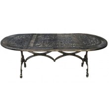 100x200 cm. Oval Döküm Bahçe Masası Çeşitleri MS12