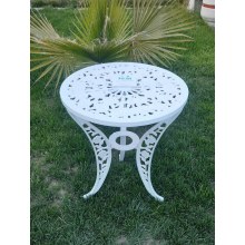 60 CM. GÜLLÜ BEYAZ RENK MASA MODELİ