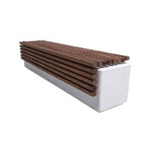 Arkalıksız Beton Oturma Bankı, Ahşap Izgaralı