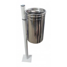 Ayaklı Dış Mekan Metal Çöp Kovası