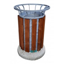 Beton Ayaklı Metal Dış Mekan Çöp Kovası / BÇ11