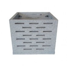100 LüK Delikli Beton Saksı Modeli - Dekoratif Kare Beton Çiçeklik