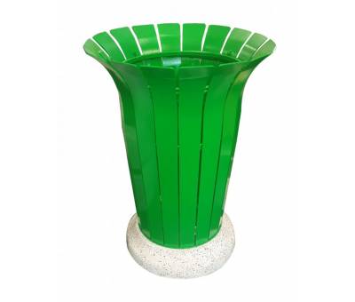 Beton Ayaklı Metal Çöp Kovası / Beton Çöp Kovası / BÇ06