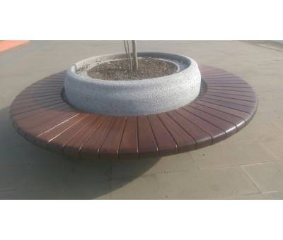 Dairesel Beton Bank Modeli / 220 CM. Çapında